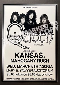 Queen Poster La Crosse Wisconsin 1975 Kansas Mahogany Rush - Picture 1 of 2