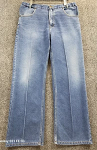 David Taylor Denim Jeans Men's Sz 34/36 Elastic Waist 28 Inseam Straight Leg - Picture 1 of 10