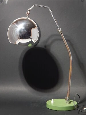 Modern Antique Rare Table Desk Lamp Globe Chrome Adjustable - Image 1 of 4