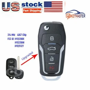 4B actualizado llavero remoto abatible 4D67 chip para Toyota 4-Runner 2003-2009 HYQ12BX - Imagen 1 de 4