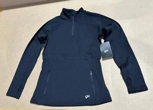 NWT Youth Girls GK Elite Fitted Quarter Zip Warm Up Jacket in Black - Picture 1 of 16