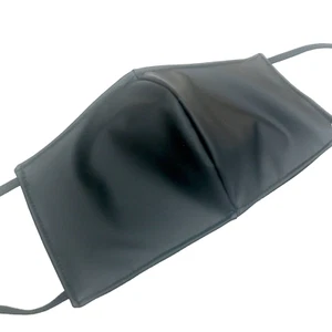 Máscara facial negra mate con aspecto de PVC aspecto húmedo brillante disfraz cibernético gótico juegos con disfraces para hombre sistema operativo - Imagen 1 de 7