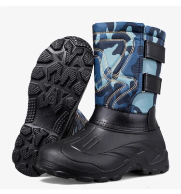 Mens Winter Waterproof Warm Snow Boot Outdoor Non-slip Hiking Fishing Boot Shoes - Image 1 of 4