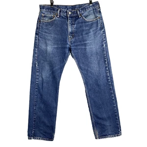 Levis 505 Straight Leg Jeans Mens 33x30 Regular Fit Blue Denim 100% Cotton - Picture 1 of 16