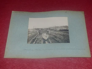 FRANCE - NAVIRES BREST 2 PHOTOS ORIG ARGENTIQUES 1900 Réparations et Le Navarin - Imagen 1 de 9