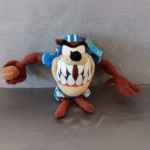Vintage Taz Plüschtier 11 Zoll Looney Tunes Fußball Stofftier Nanco mit Etikett 90er Spielzeug Teufel - Bild 1 von 13