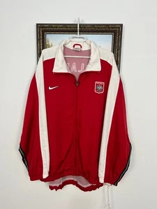 Vintage 90's Nike Poland Football Jacket Soccer Track Top National Team Size XL - Picture 1 of 17