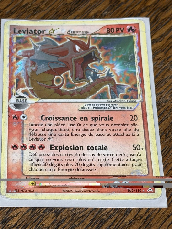 Carte Pokémon Léviator Star 102/110 - Ex Fantômes d'Holon - Photo 1/3