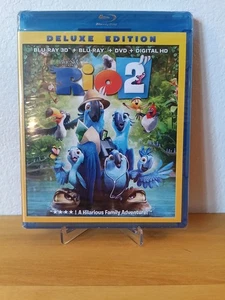 (NEW) Rio 2 Blu-ray & Blu-ray 3D & DVD (3 Discs) Deluxe Edition - FREE SHIPPING - Picture 1 of 2