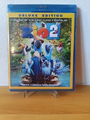 (NEW) Rio 2 Blu-ray & Blu-ray 3D & DVD (3 Discs) Deluxe Edition - FREE SHIPPING - Image 1 of 2