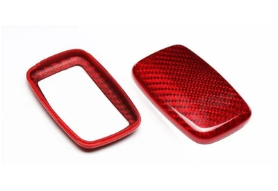 Cubierta de llave remota de fibra de carbono roja real para Jaguar XE XF XJ F-Pace tipo F Foto 1 de 4