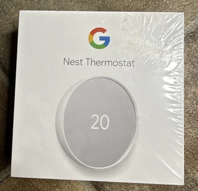 Google Nest Thermostat - Programmable Smart WiFi Thermostat for Home - Snow - Image 1 of 4