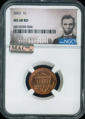 2022 Lincoln Cent NGC MS68 RD Quality - Image 1 of 2