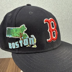 Cappellino aderente New Era Boston Red Sox Stateview 59FIFTY 7 1/2 nero - Foto 1 di 7