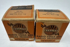 Vintage Lot Of 2 Miller 816 X1 250-500 KC Loop Antenna Wave Trap Made In USA - Picture 1 of 4