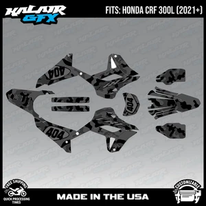 Graphics Kit for Honda CRF300L CRF 300L 2021+ Invasion Series - Smoke - Bild 1 von 4