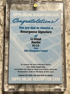 2024 Topps Resurgence CJ Stroud Signature Auto Redemption - Picture 1 of 1