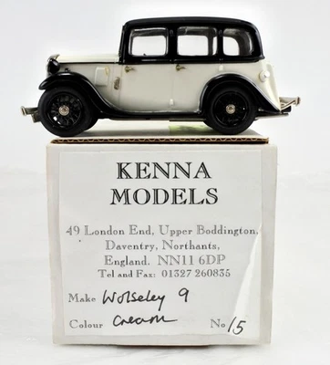 KENNA MODELS 1/43 SCALE WOLSELEY 9 WHITE/BLACK - Image 1 of 4