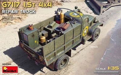 KIT MODELLINO CAMION MILITARE MINIART G7117 1,5T 4X4 REPAIR TRUCK SCALA 1:35 - Immagine 1 di 4