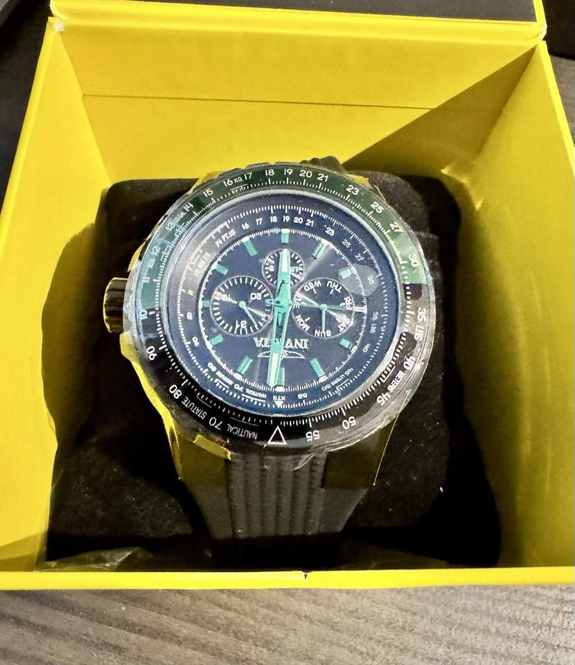 Invicta 39308 Aviator Skyshock Men’s Watch – 50mm Black / Green