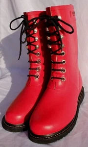 ILSE JACOBSEN HORNBAEK RUB 1 MID 3/4 LACED RAIN BOOTS SIZES 37-42 NEW! - Picture 1 of 33