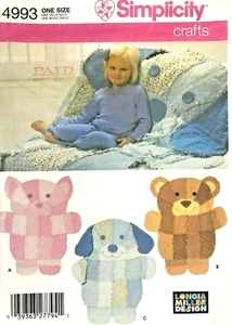 Colcha de trapo Simplicity de 1990 para colgar o lanzar patrón 4993 sin cortar - Imagen 1 de 2