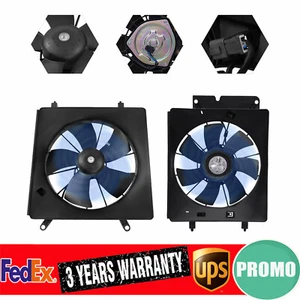Pair AC Condenser Cooling Fan for Honda CR-V CRV 2002 2003 2004 -2006 - Foto 1 di 23