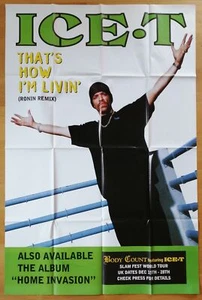 ICE T THAT'S HOW I'M LIVIN vintage poster affiche RAP HIP HOP 150x100 cm - Picture 1 of 1