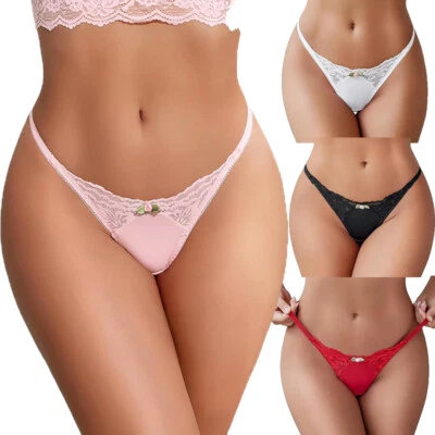 4PCS/LOT Plus Size Womens Panties Thongs G strings Briefs Underwear Lingeries - Image 1 of 4