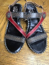 L'artiste Spring Step Dreamer-B Slingback Sandals EU 40 Women’s US 9 Black Red