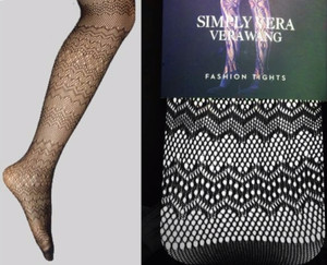 Vera Wang Geometric Pantyhose and 