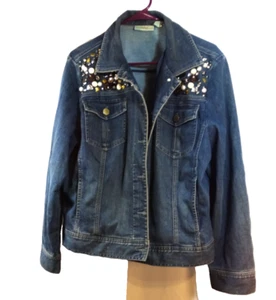 GIACCA CHICOS PLATINUM DENIM BLING TAGLIA 3 - Foto 1 di 5