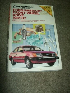 Chilton's FORD/MERCURY tracción delantera 1981- 87 libro manual de reparación - Imagen 1 de 2