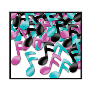1 oz Black Turquoise Cerise Pink MUSIC NOTES CONFETTI Recital Dance Birthday Par