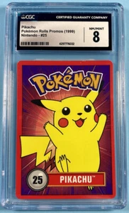 Tarjeta promocional Pikachu 1999 25 Pokémon oficial Nintendo CGC 8 (POP 1) ninguna superior - Imagen 1 de 2