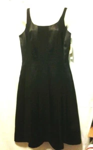 DONNA MORGAN Little Black Dress Sleeveless Scoop Neck Corset Back SZ 12 NWT - Picture 1 of 4