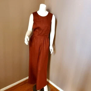 NWT ELK Hersom rust red French linen jumpsuit US size 2, UK 6, AU 6 - Picture 1 of 8