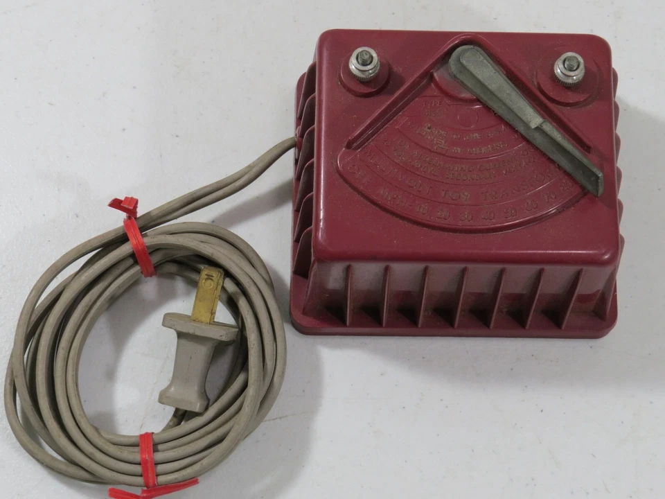 Transformador de juguete Lionel vintage tipo 4125 25 vatios probado buen estado rojo Foto 1 de 4