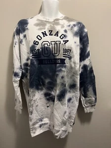 Women’s Tie Dyed Gonzaga Bulldogs Crew Fleece Medium New - Picture 1 of 3