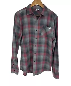 DC Shoes Plaid Button Up Long Sleeve Cotton Blend Casual Shirt Men's Size M - Picture 1 of 9