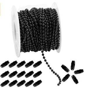 5meter Lot 3mm/4mm Black Stainless Steel Ball Bead Chains Jewelry Findings DIY