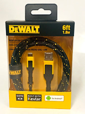 NEW DEWALT 6 ft. Reinforced Braided Cable for Micro-USB
