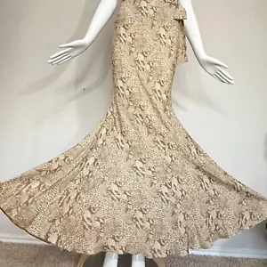 Maxi Falda Larga HAUTE HIPPIE Philips Sirena 100% SEDA Estampado Animal Talla Pequeña - Imagen 1 de 11