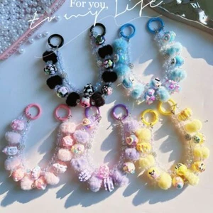 Hairball Phone Hanging Chain Short Girls Phone Pendant Female Lady Girl - Zdjęcie 1 z 12