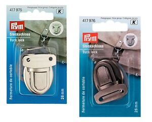 Prym Tuck Locks Silver orAntique Silver - Metal Bag Closure