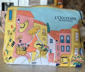 L'OCCITANE EN PROVENCE CANVAS SPRING TIME COLORFUL MAKEUP BAG NEW WITH TAGS - Picture 1 of 8