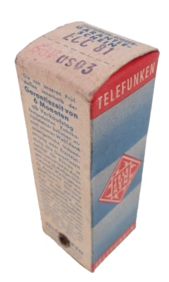 ECC81 = 12AT7 Telefunken Triode Radio Röhre Tube Valvola sealed NOS NEW NEU - Bild 1 von 4