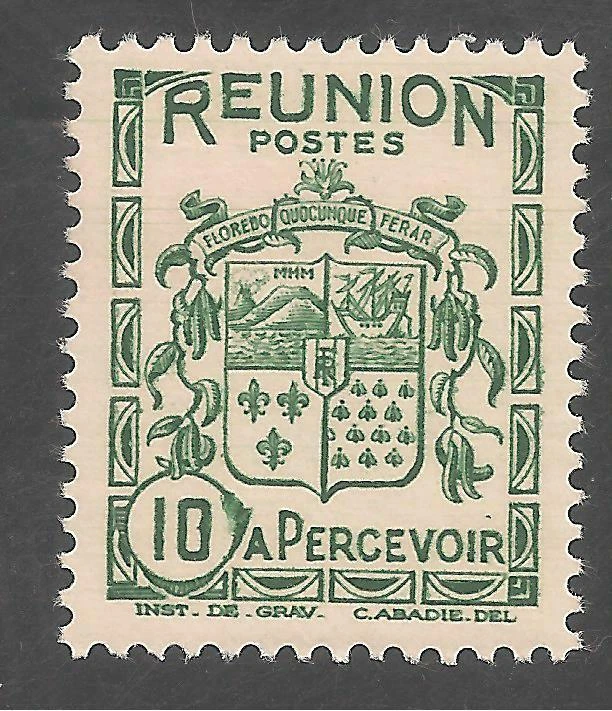 Reunion #J17 (D3) VF MINT LH - 1933 10c Arms of Reunion  - Image 1 of 1
