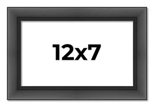 12x7 Frame Black Picture Frame Complete Modern Photo Frame UV Acrylic, Acid Free - Picture 1 of 9