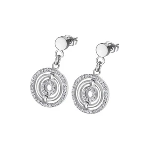 Orecchini Donna Lotus Style LS1950/4/1 Pendenti In Acciaio Con Strass - Foto 1 di 2